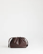 Topshop Celia medium ruched clutch bag in chocolate