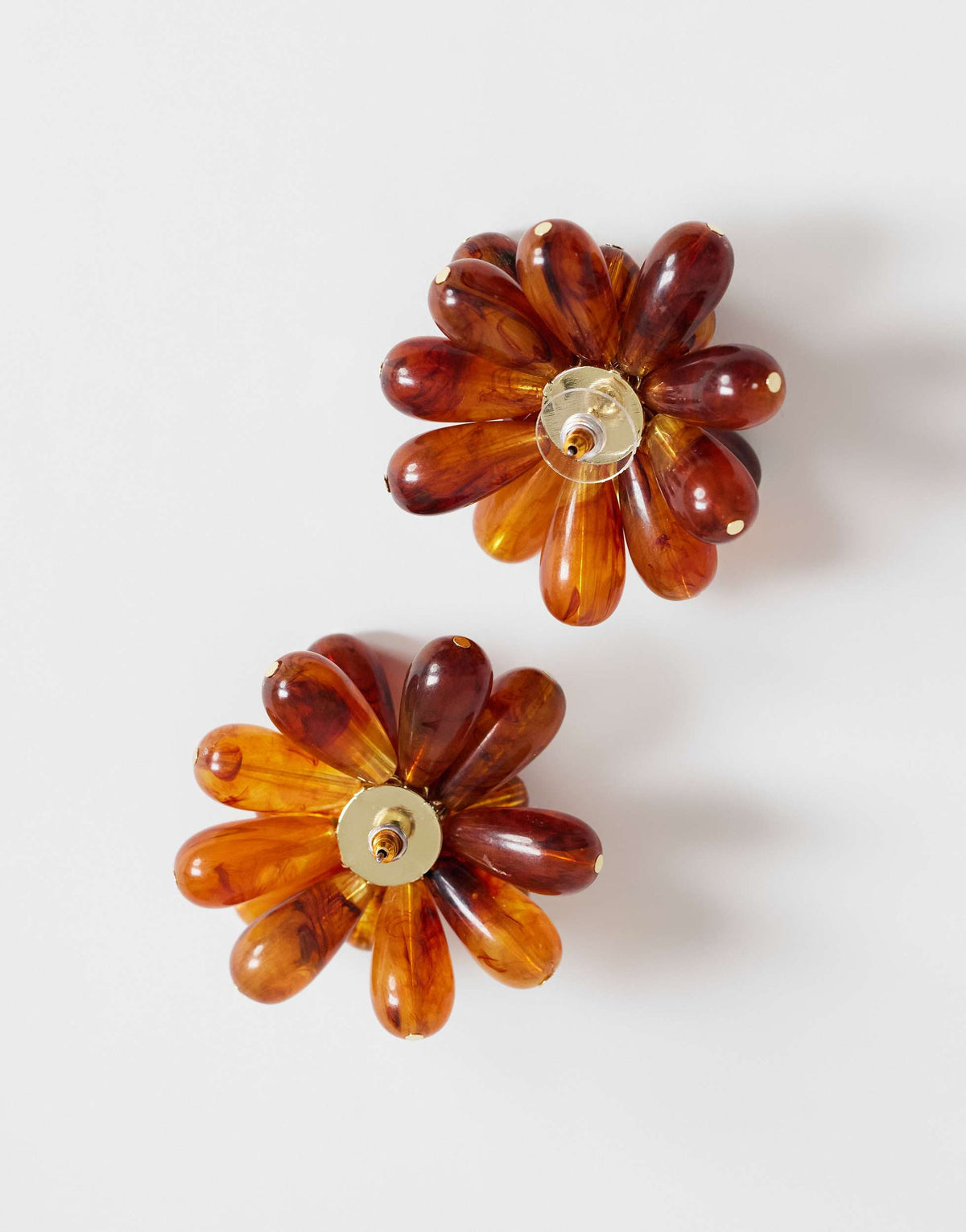 Topshop Dezi semi precious cluster earring in orange