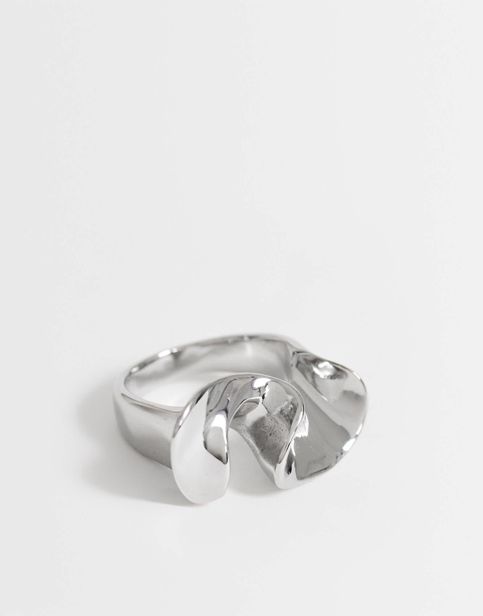 Topshop Rue waterproof stainless steel ring in silver