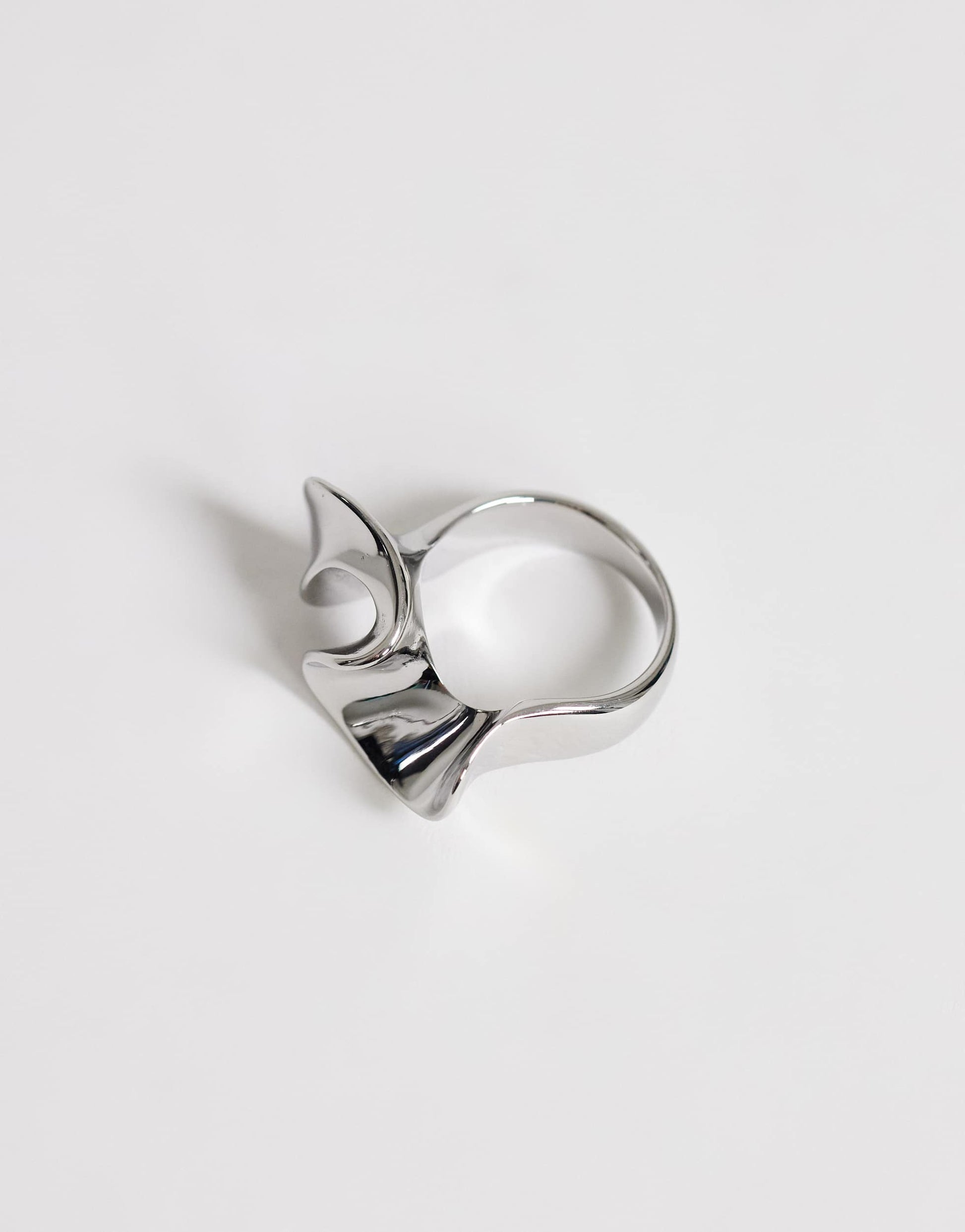 Topshop Rue waterproof stainless steel ring in silver