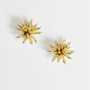 Topshop Cara statement flower earrings in gold