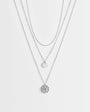 Topshop Oliver waterproof stainless steel multi layer necklace in silver
