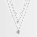 Topshop Oliver waterproof stainless steel multi layer necklace in silver