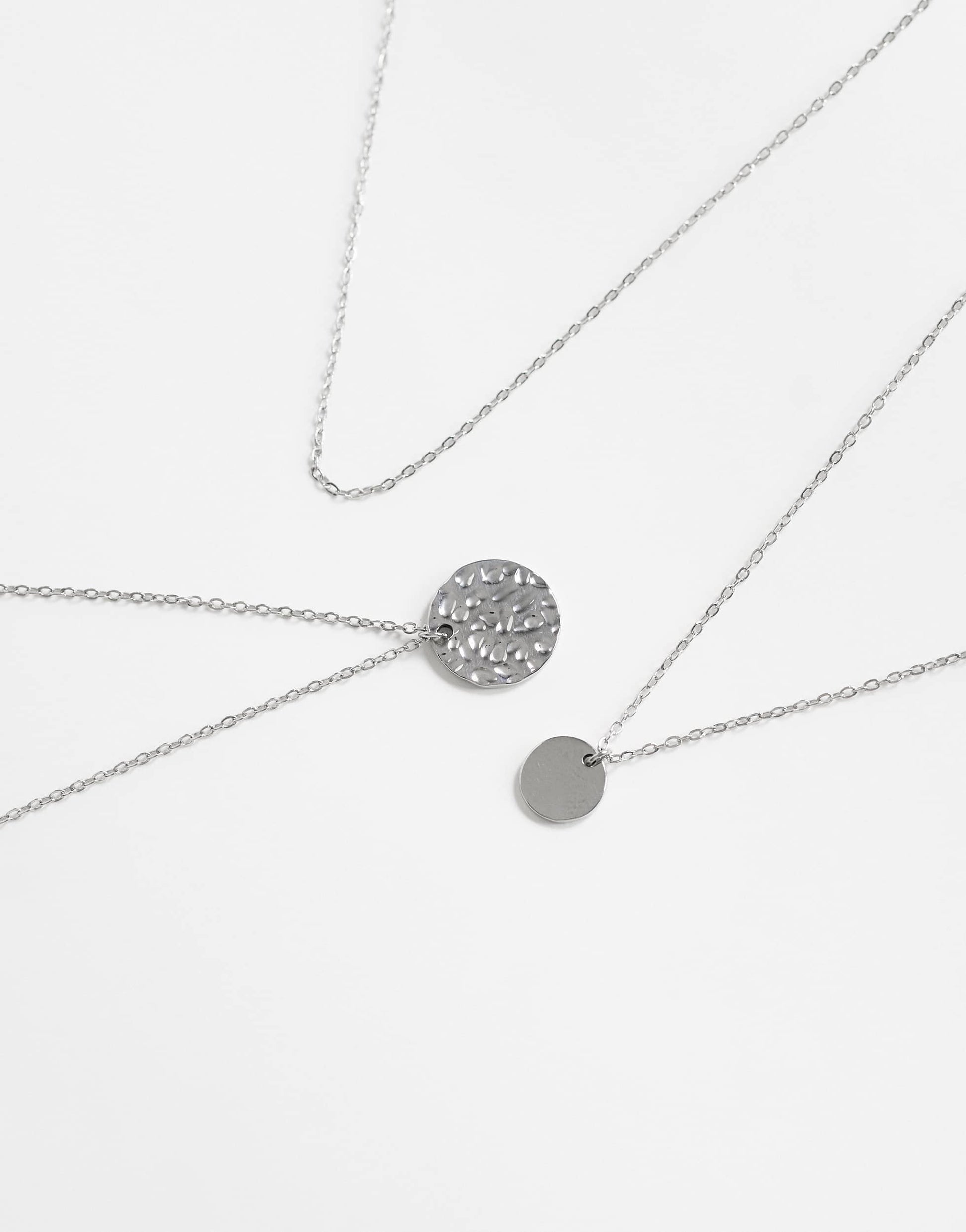 Topshop Oliver waterproof stainless steel multi layer necklace in silver