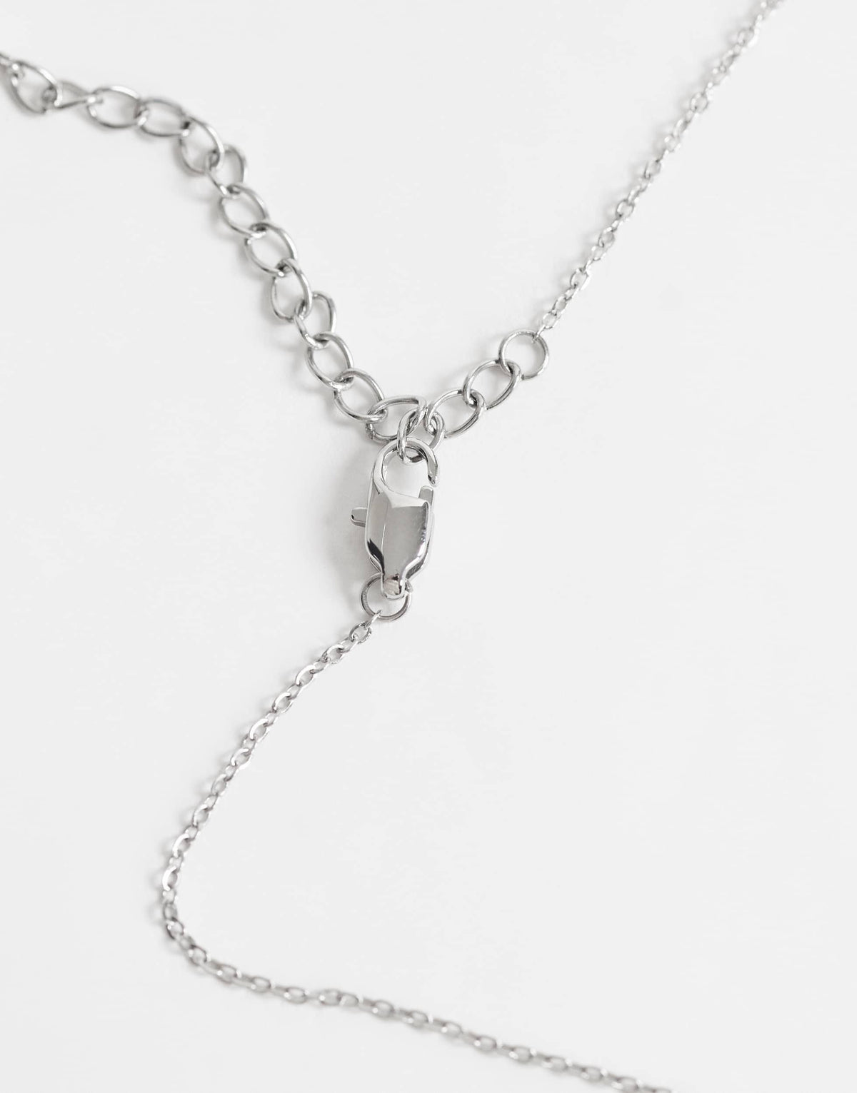 Topshop Oliver waterproof stainless steel multi layer necklace in silver