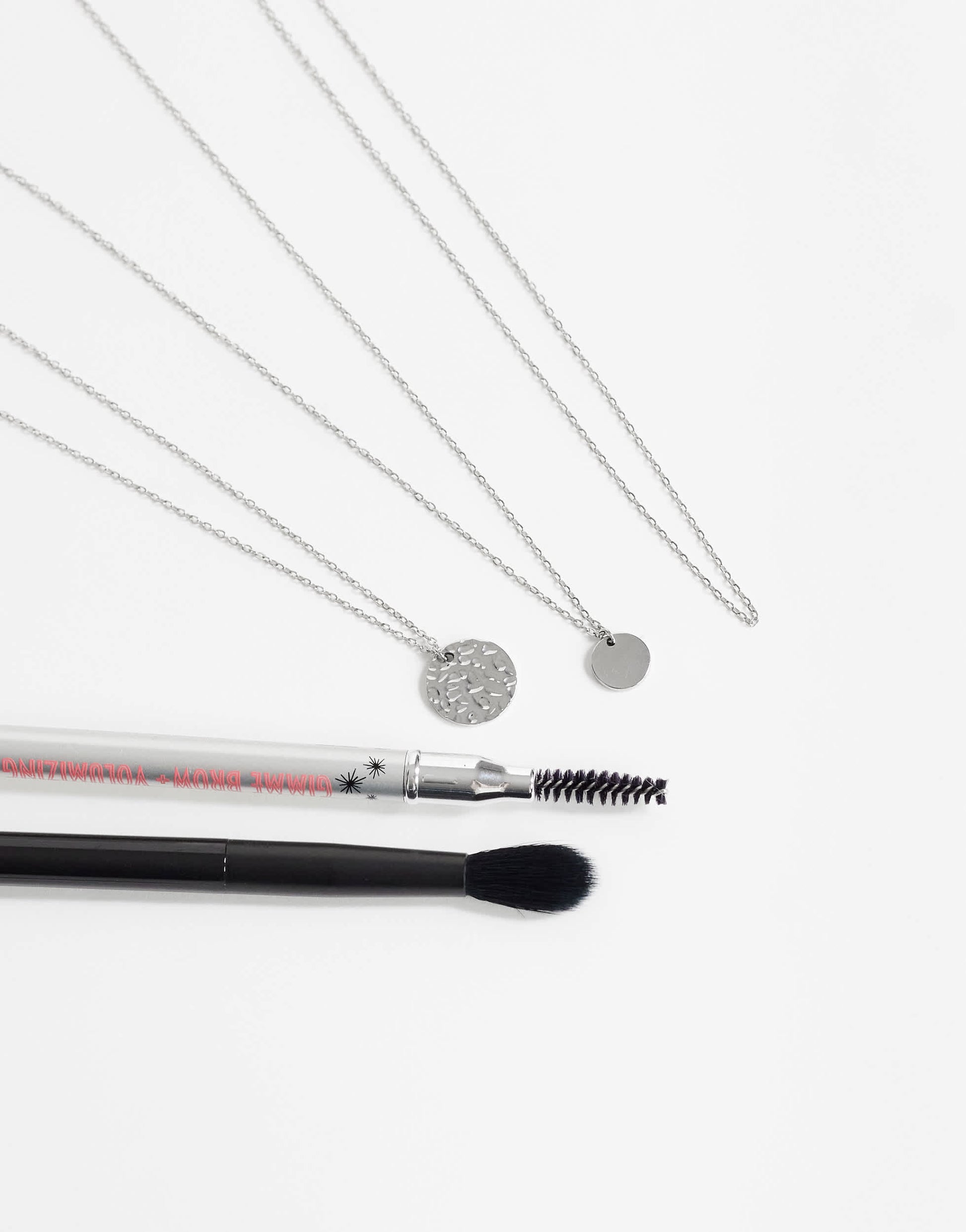 Topshop Oliver waterproof stainless steel multi layer necklace in silver