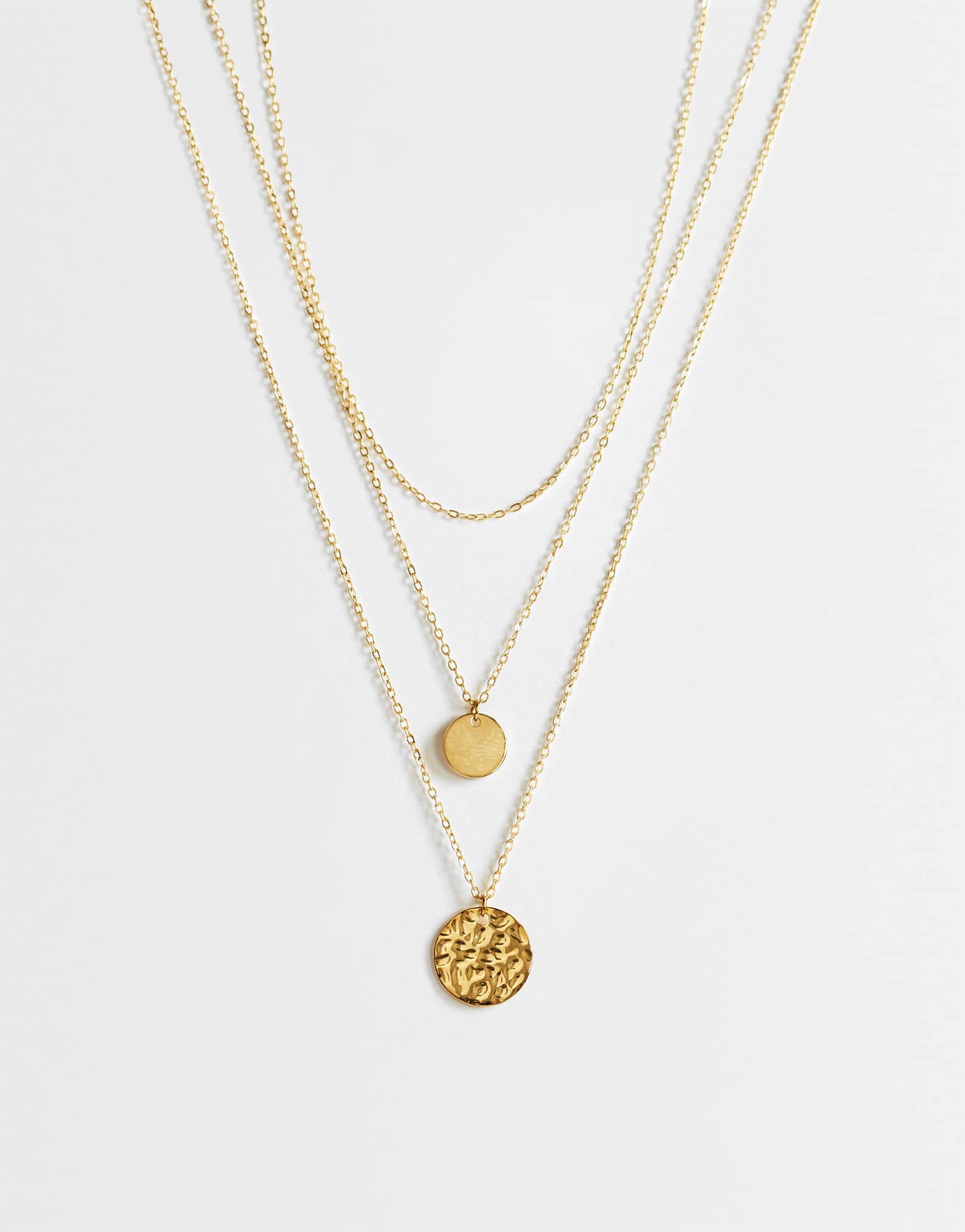 Topshop Oliver waterproof stainless steel multipack necklace in gold