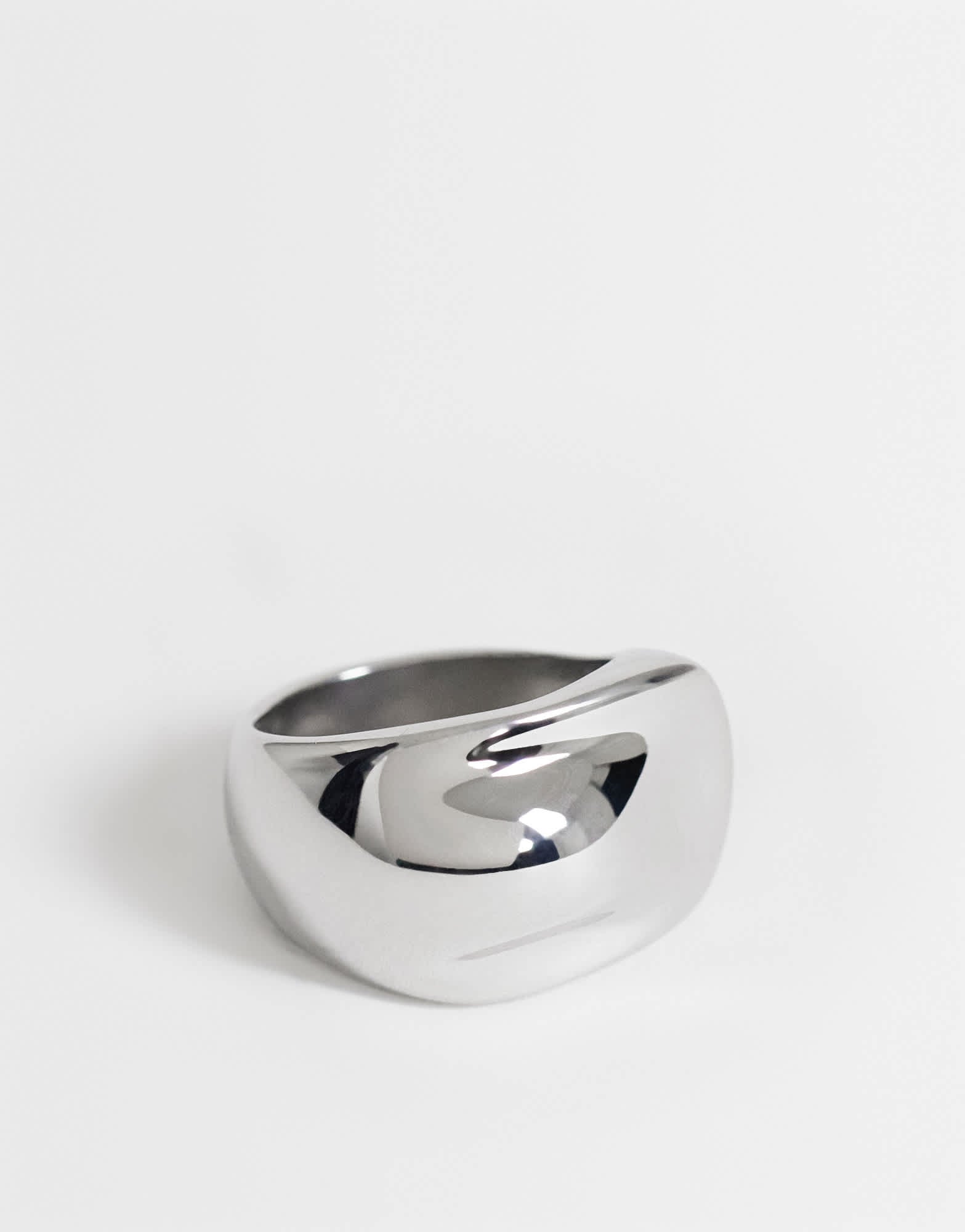 Topshop Roma waterproof stainless steel ring in gold