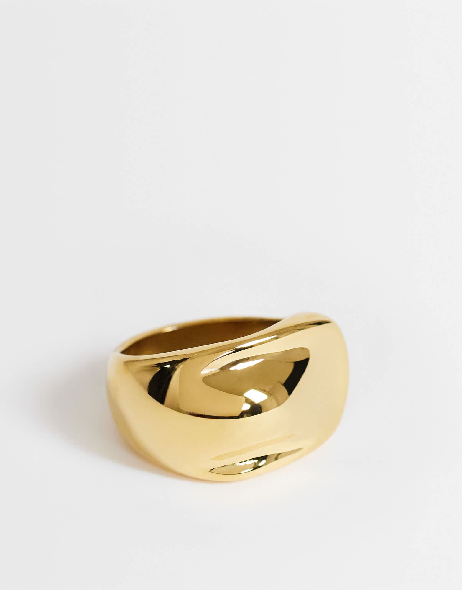 Topshop Roma waterproof stainless steel ring in silver