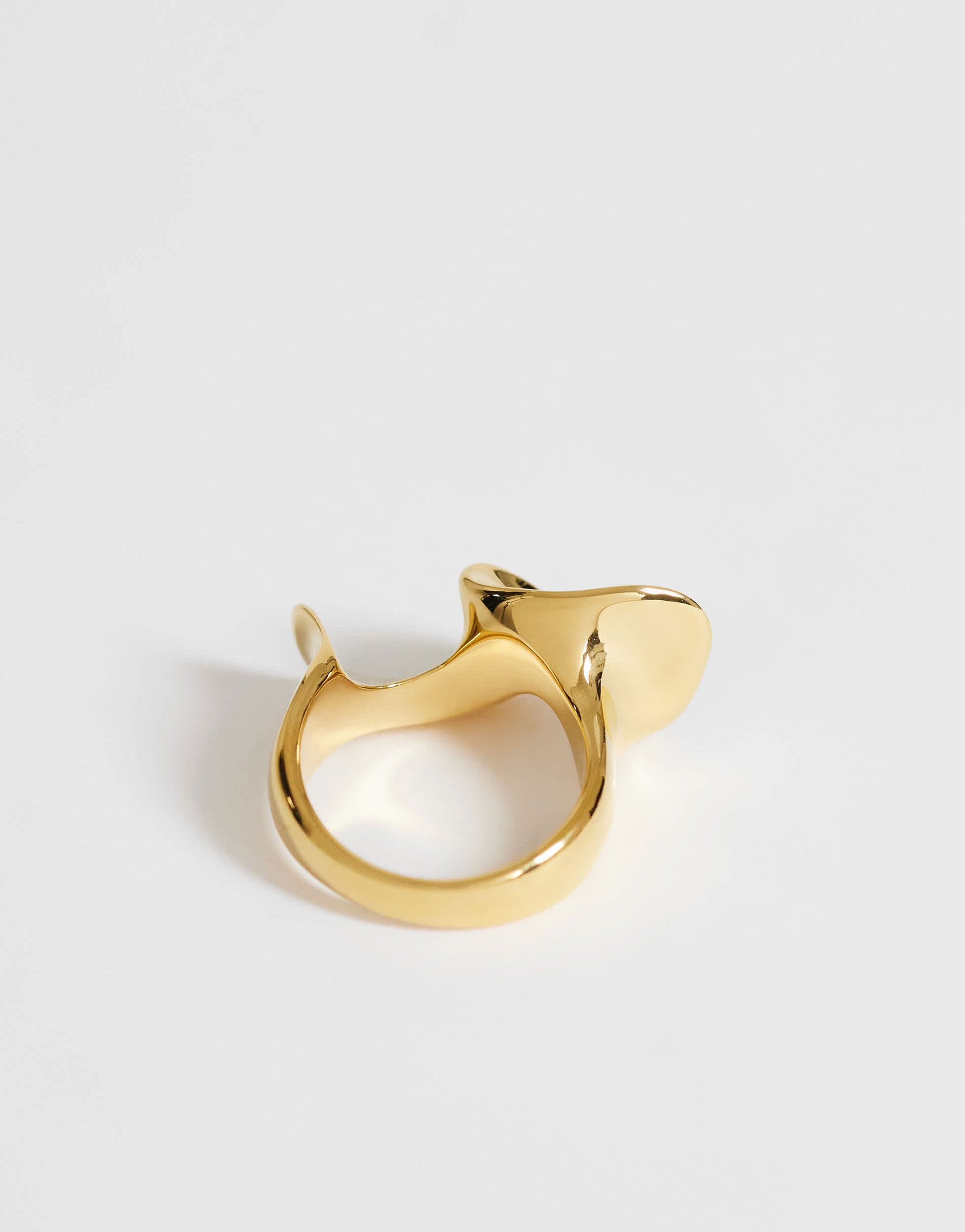 Topshop Rue waterproof stainless steel ring in gold