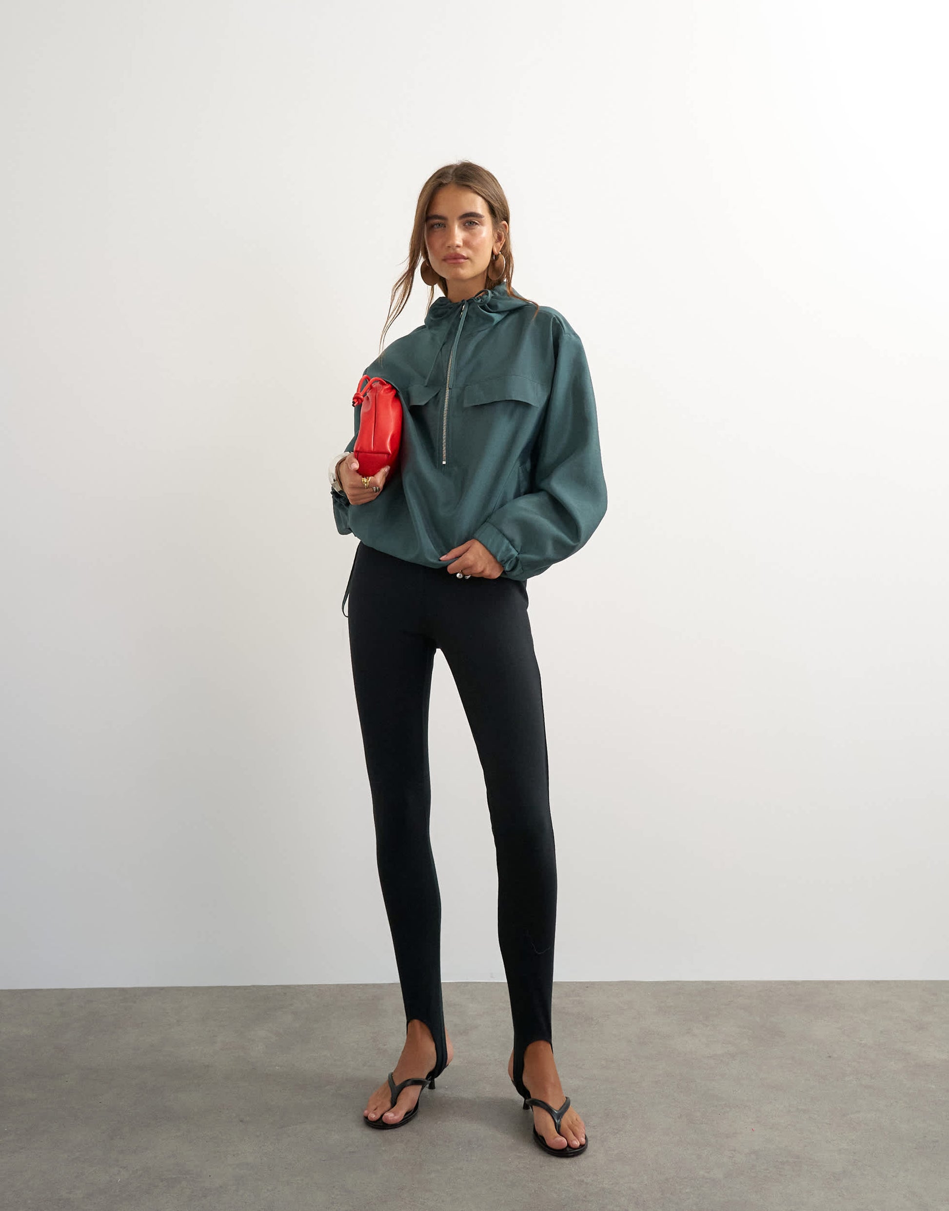 Topshop organza bomber in teal