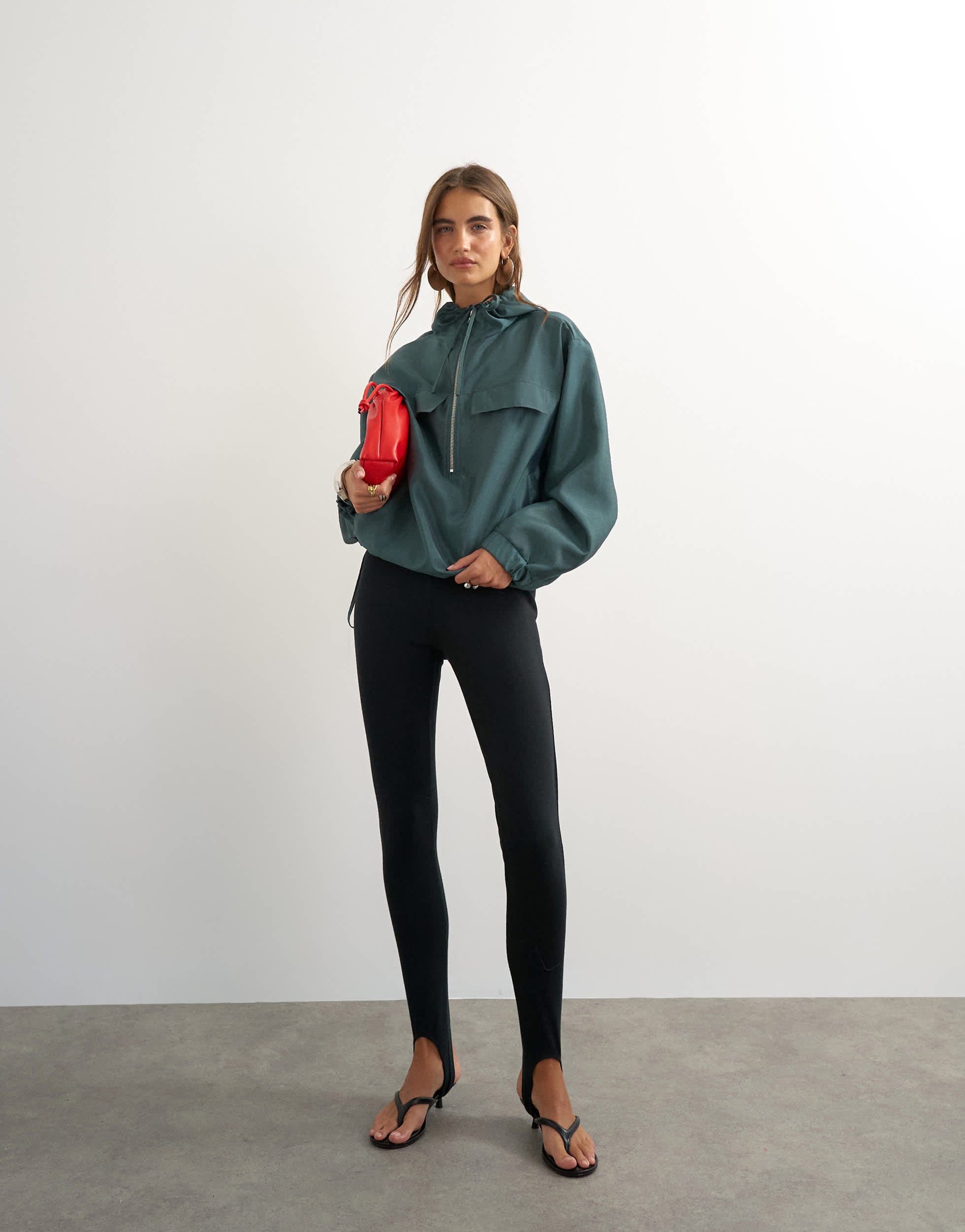 Topshop organza bomber in teal
