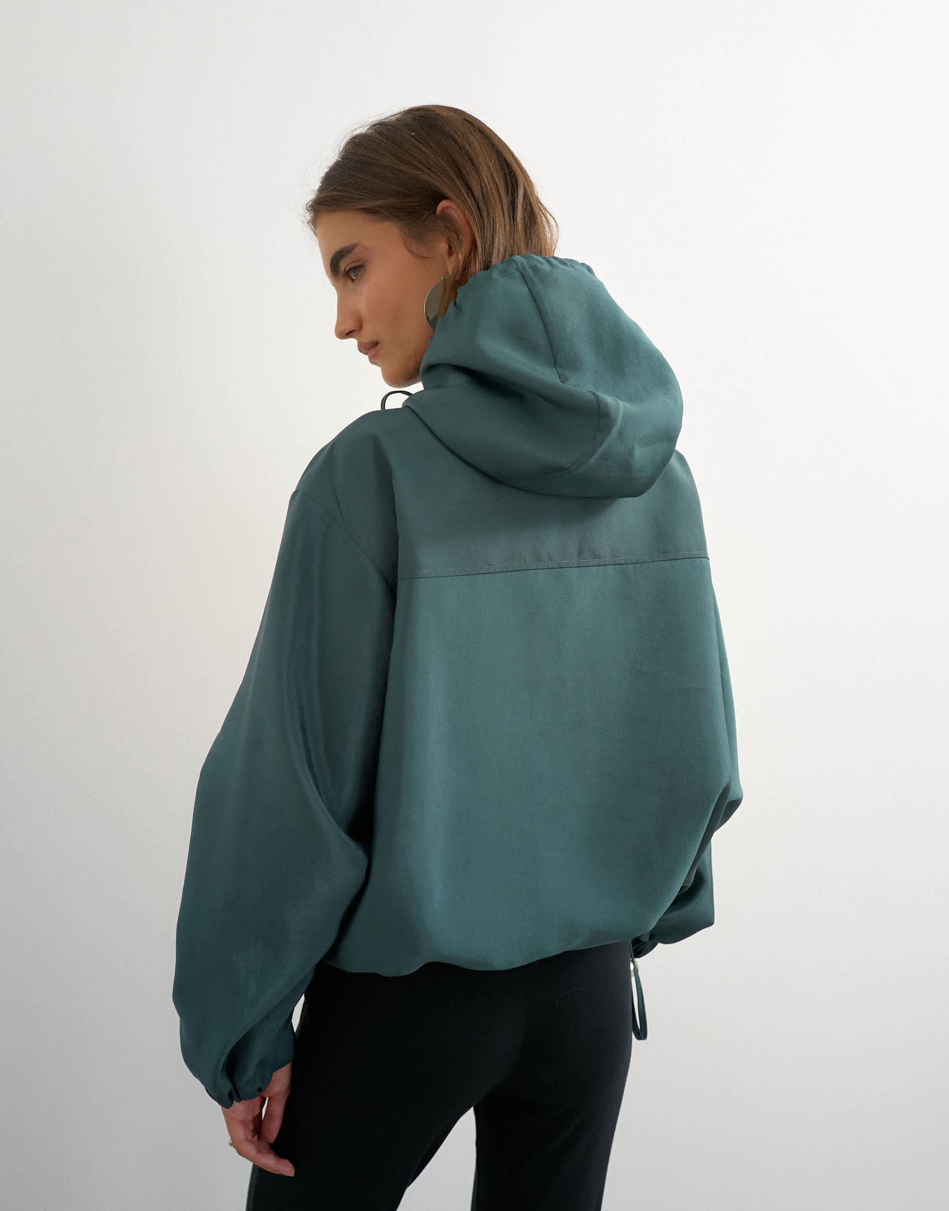 Topshop organza bomber in teal