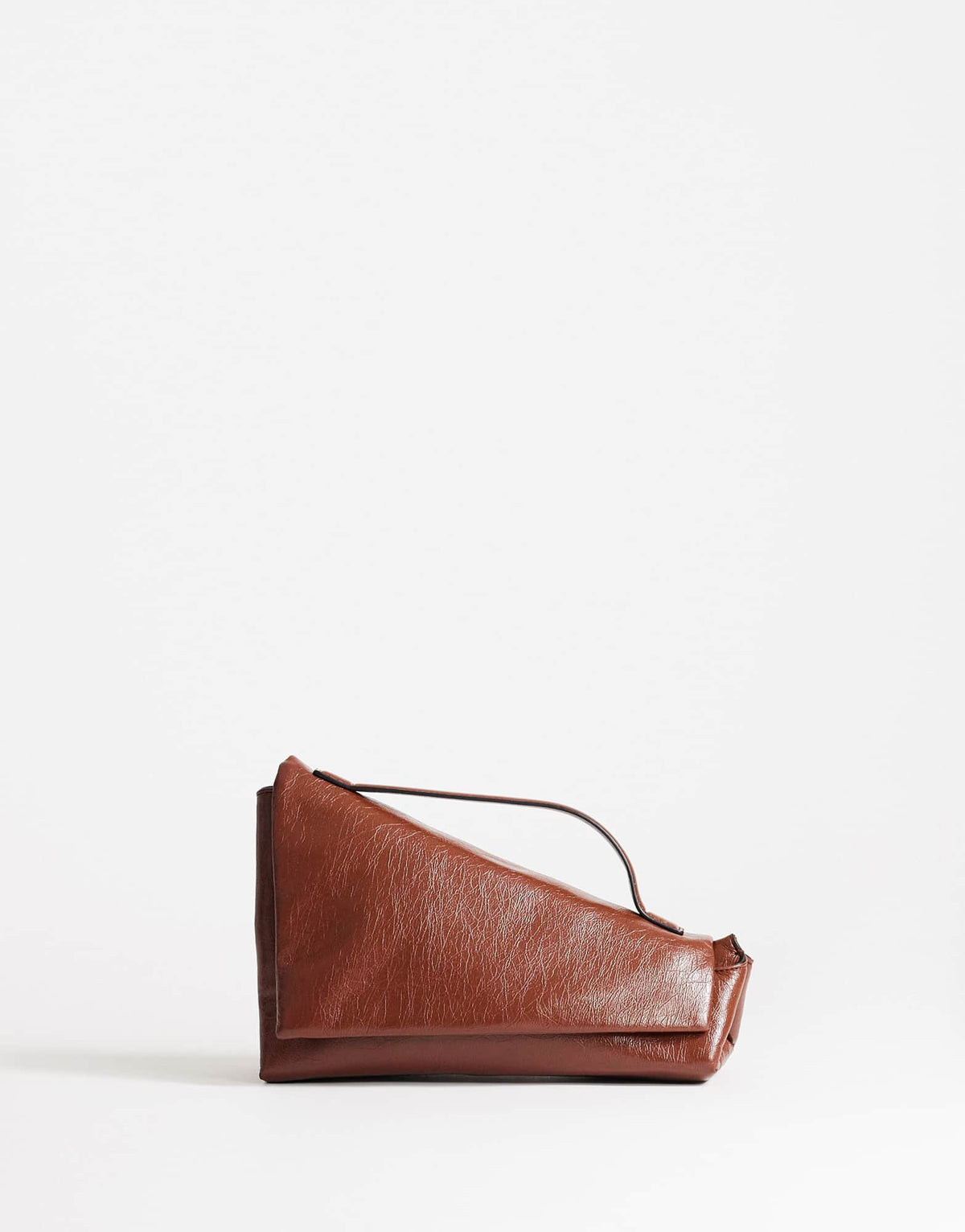Topshop Delta medium pyramid top handle grab bag in tan
