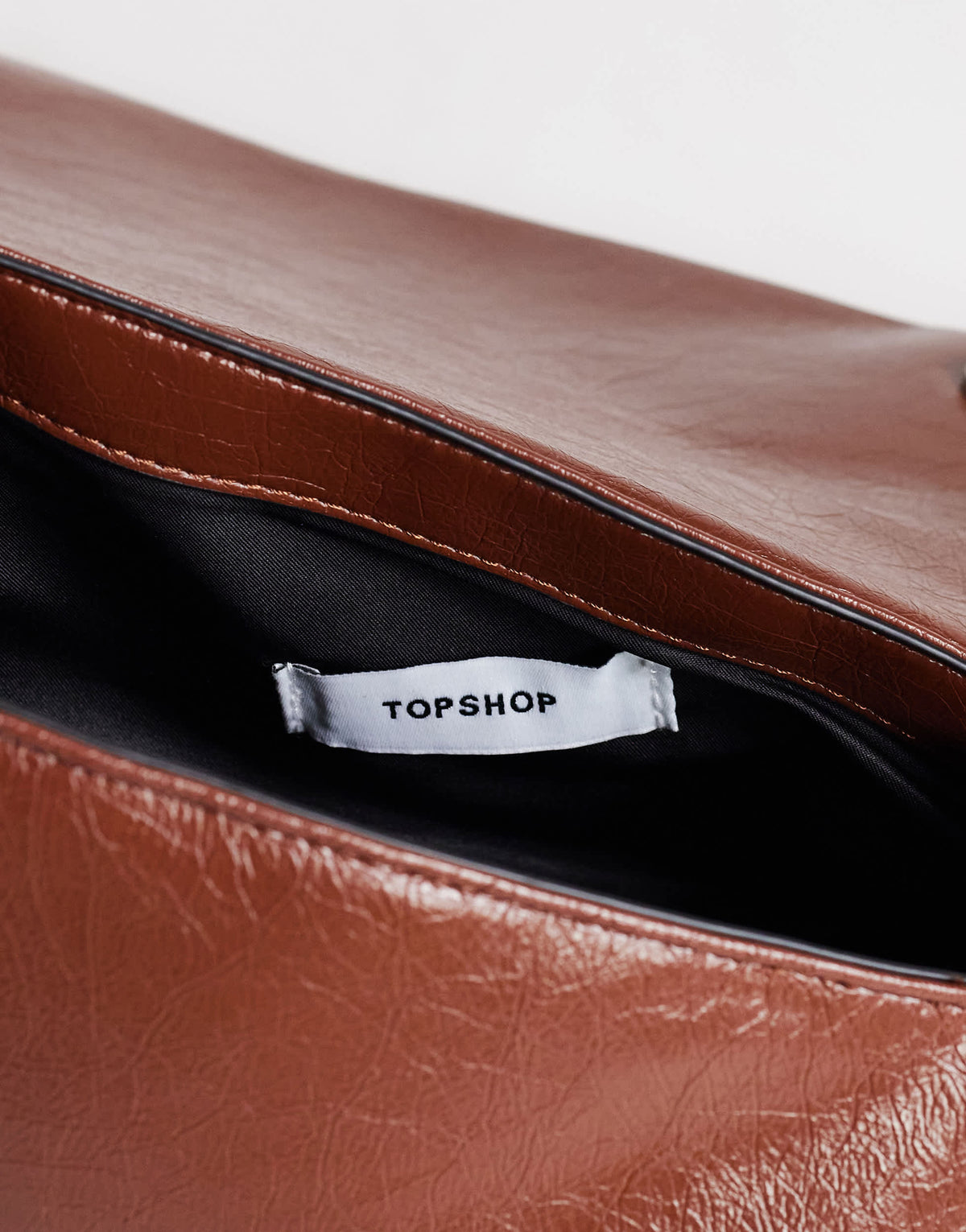 Topshop Delta medium pyramid top handle grab bag in tan