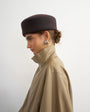 Topshop pillbox hat in chocolate