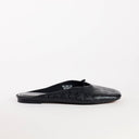 Topshop Blythe knotted flat mule in black textured