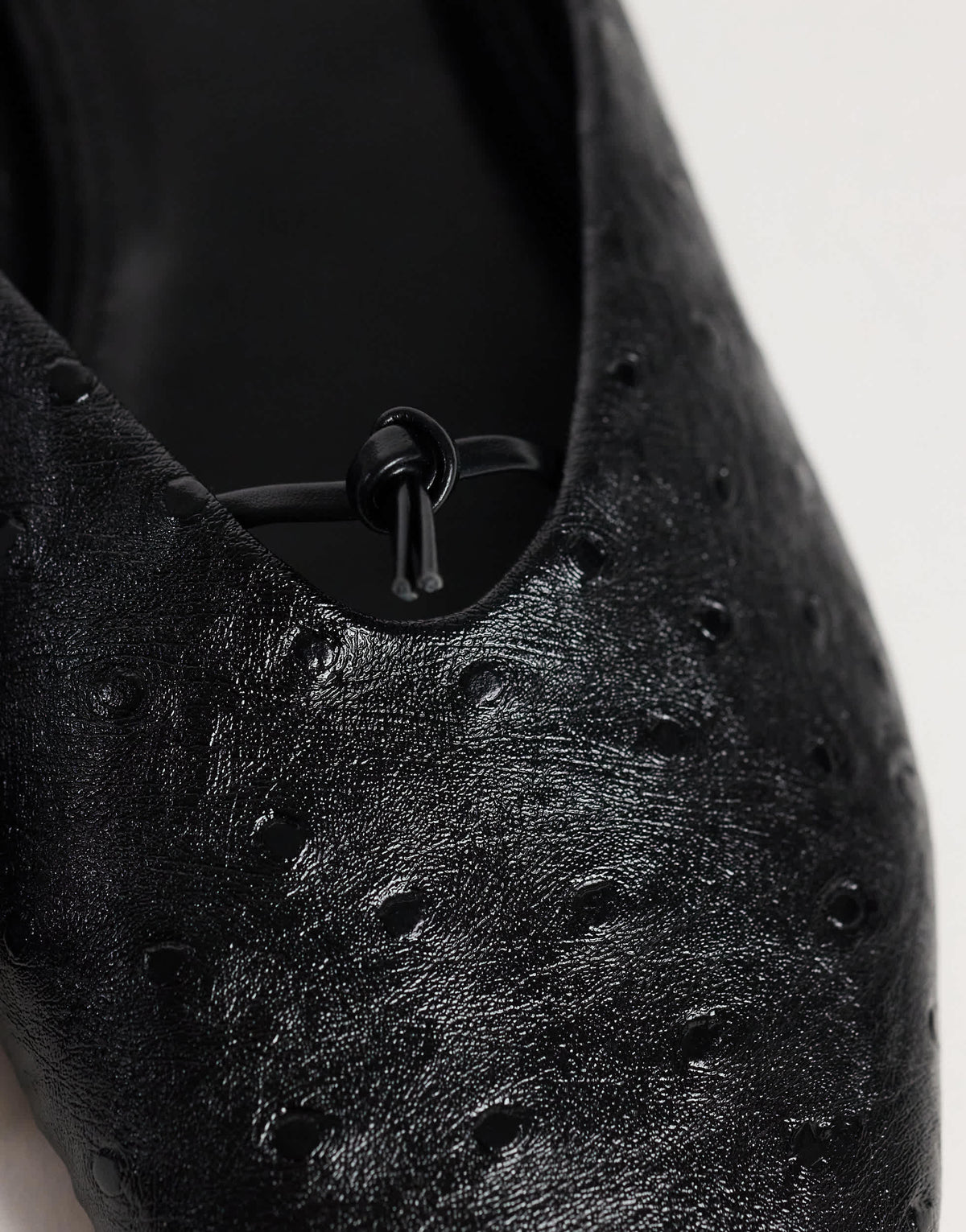Topshop Blythe knotted flat mule in black textured