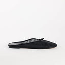 Topshop Blythe knotted flat mule in black mesh