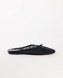 Topshop Blythe knotted flat mule in black mesh