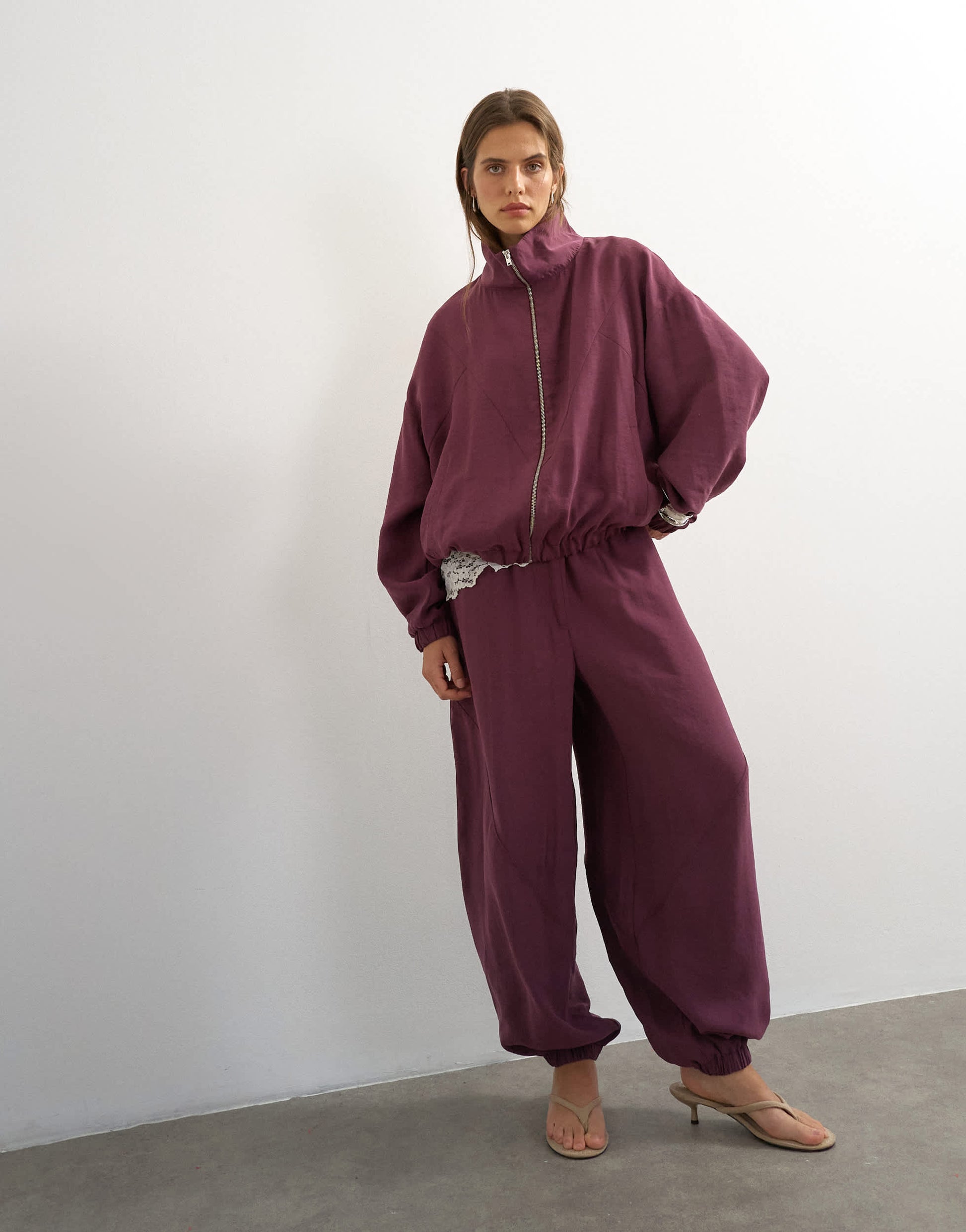 Topshop co ord horseshoe trouser in fig
