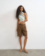 Topshop bermuda short in chocolate