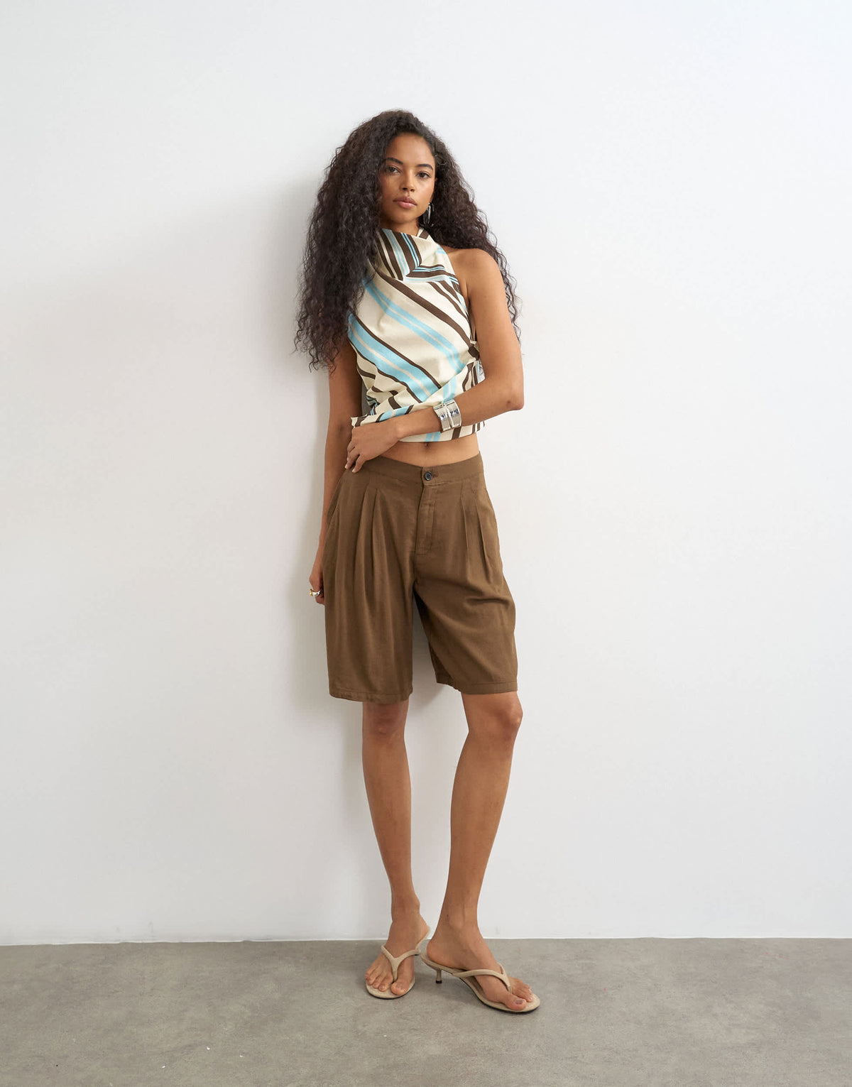 Topshop bermuda short in chocolate