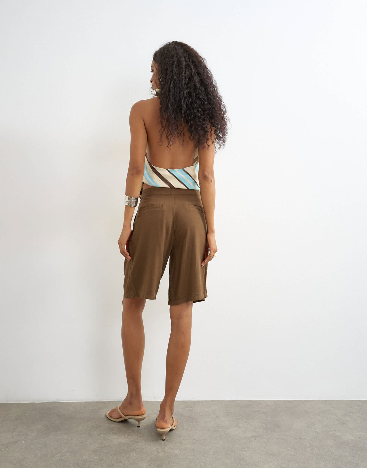 Topshop bermuda short in chocolate