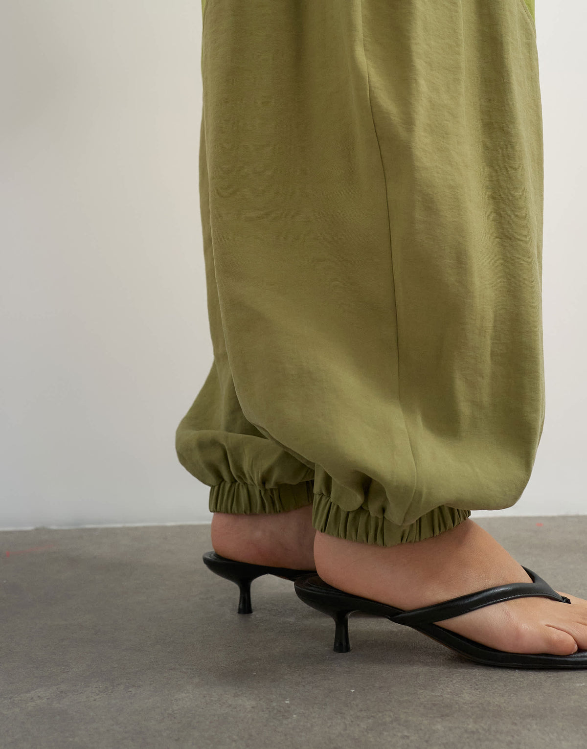 Topshop co ord colour block horseshoe trouser in green