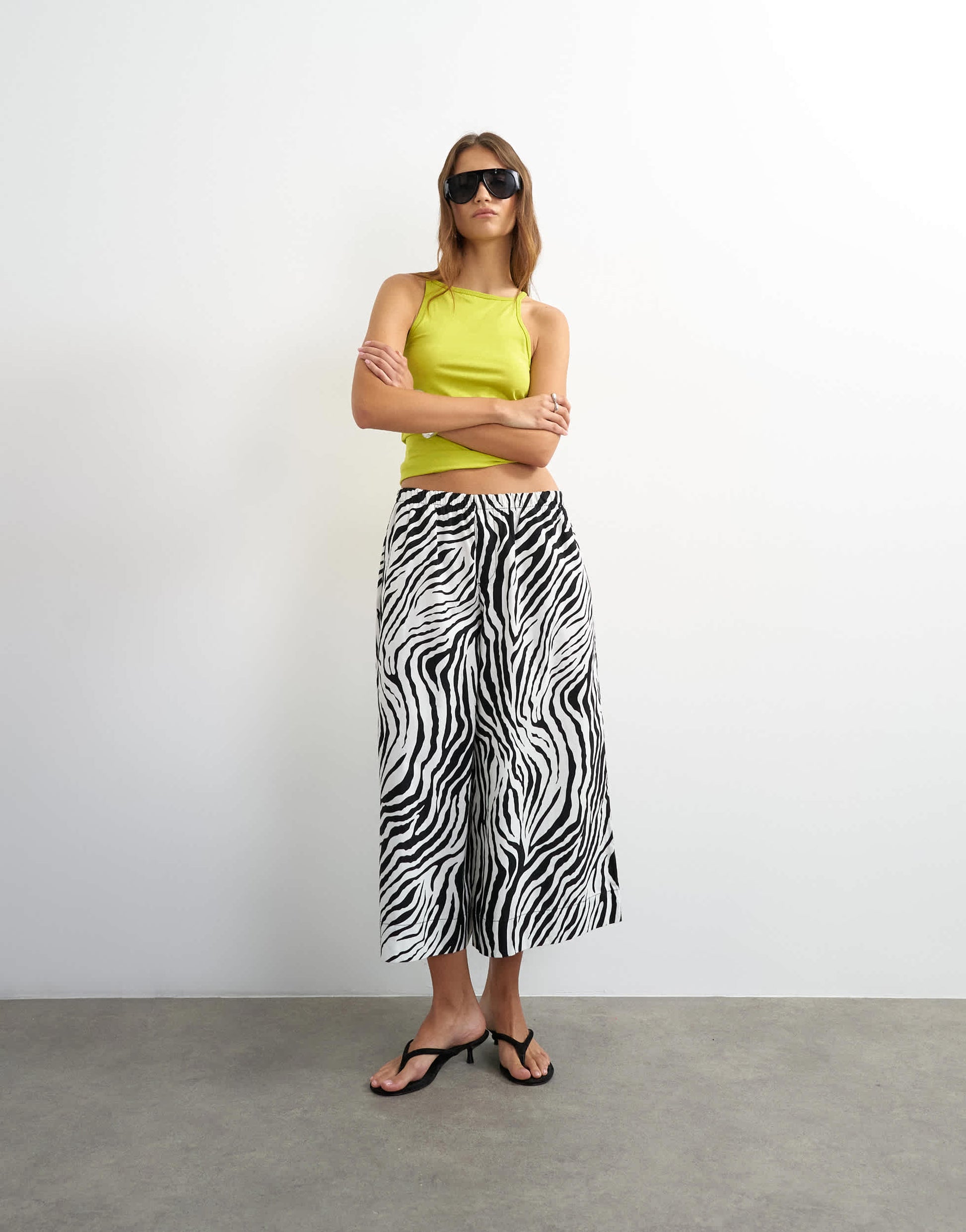 Topshop culotte in zebra print