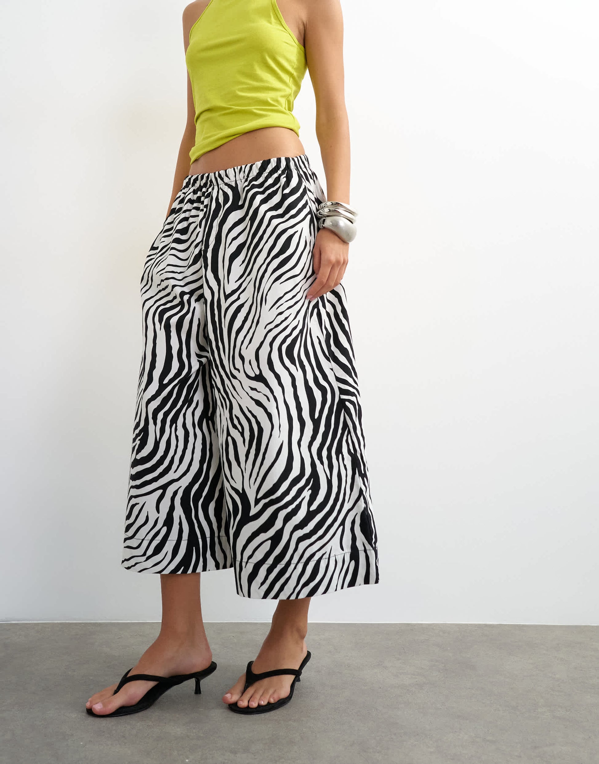 Topshop culotte in zebra print