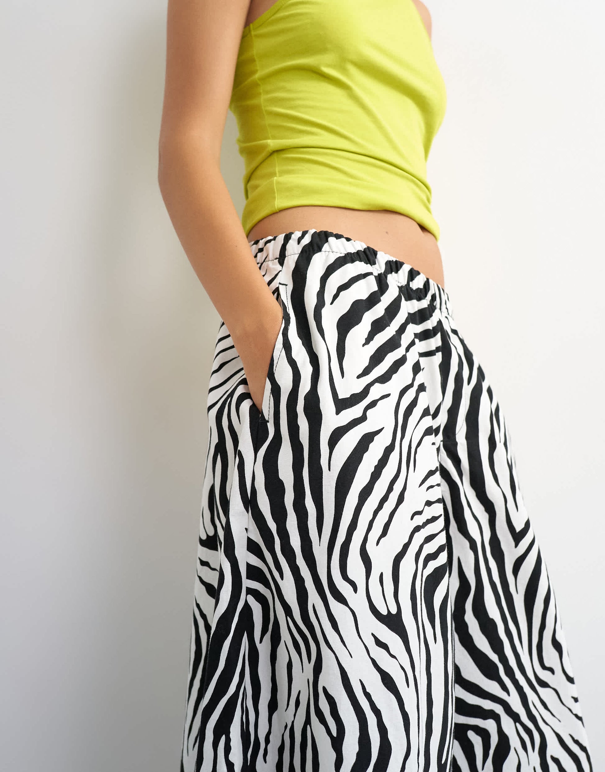 Topshop culotte in zebra print