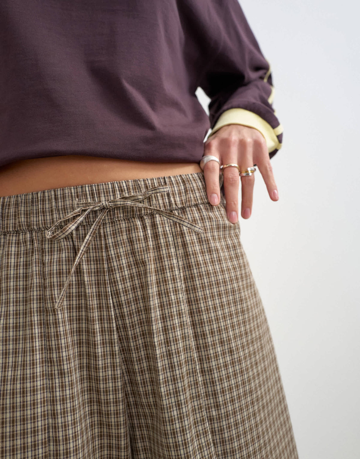 Topshop co-ord horseshoe trouser in check