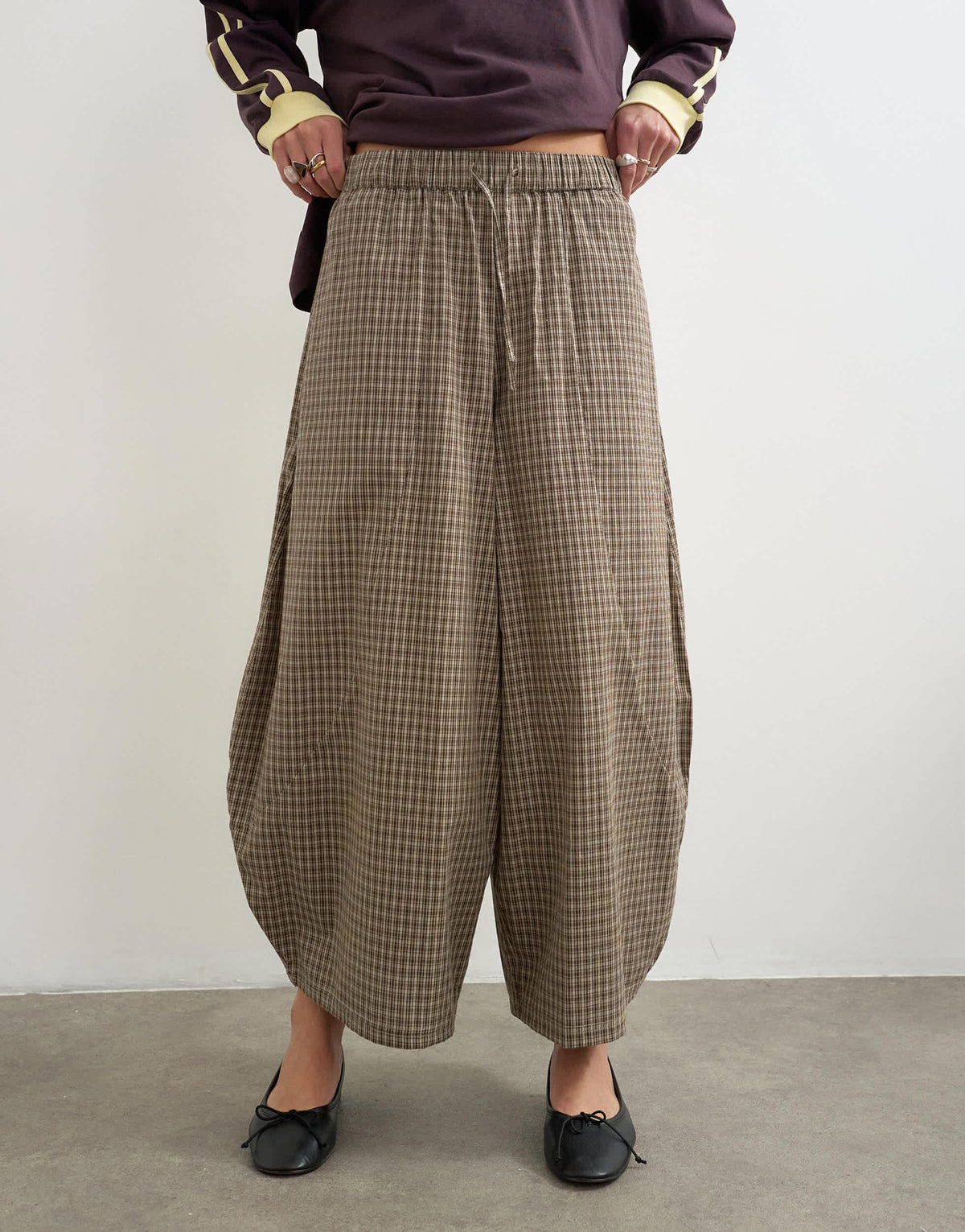 Topshop co-ord horseshoe trouser in check