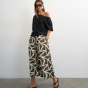 Topshop culotte in green abstract