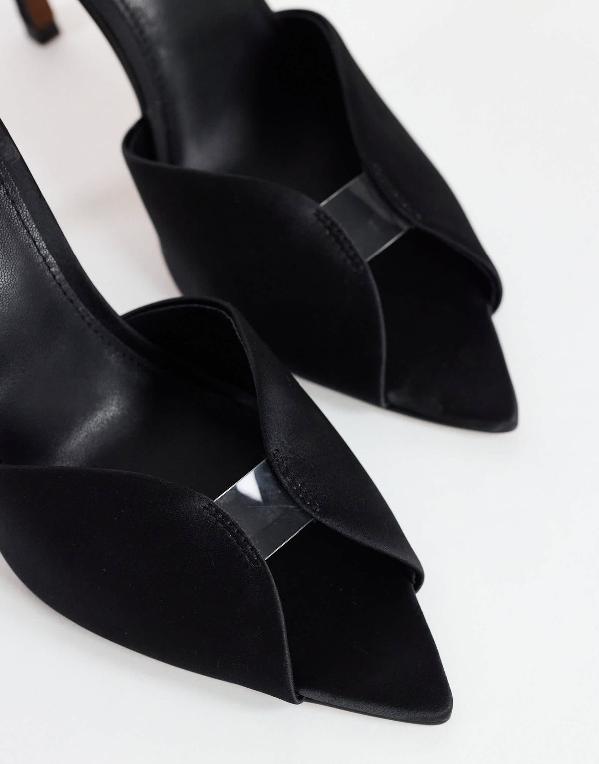 Topshop Wren peep toe high heel sandal in black
