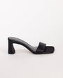 Topshop Nela mid heel mule in black
