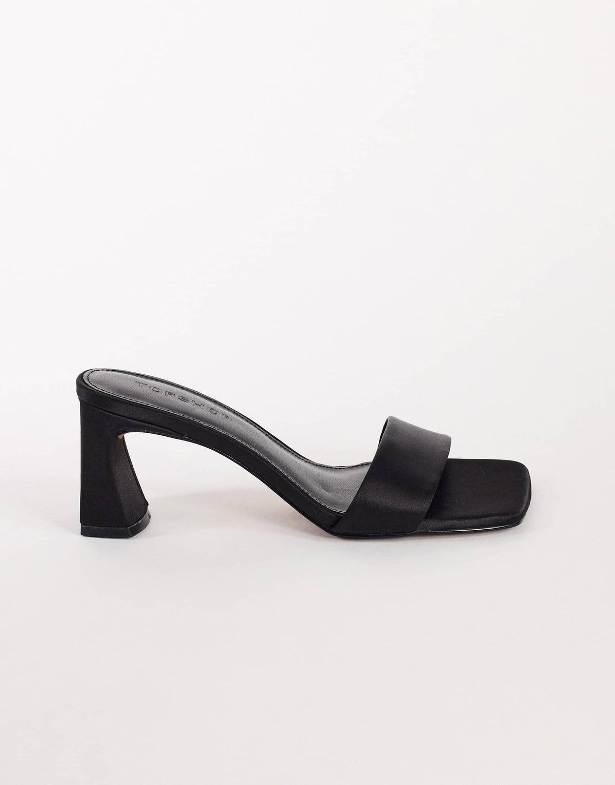 Topshop Nela mid heel mule in black