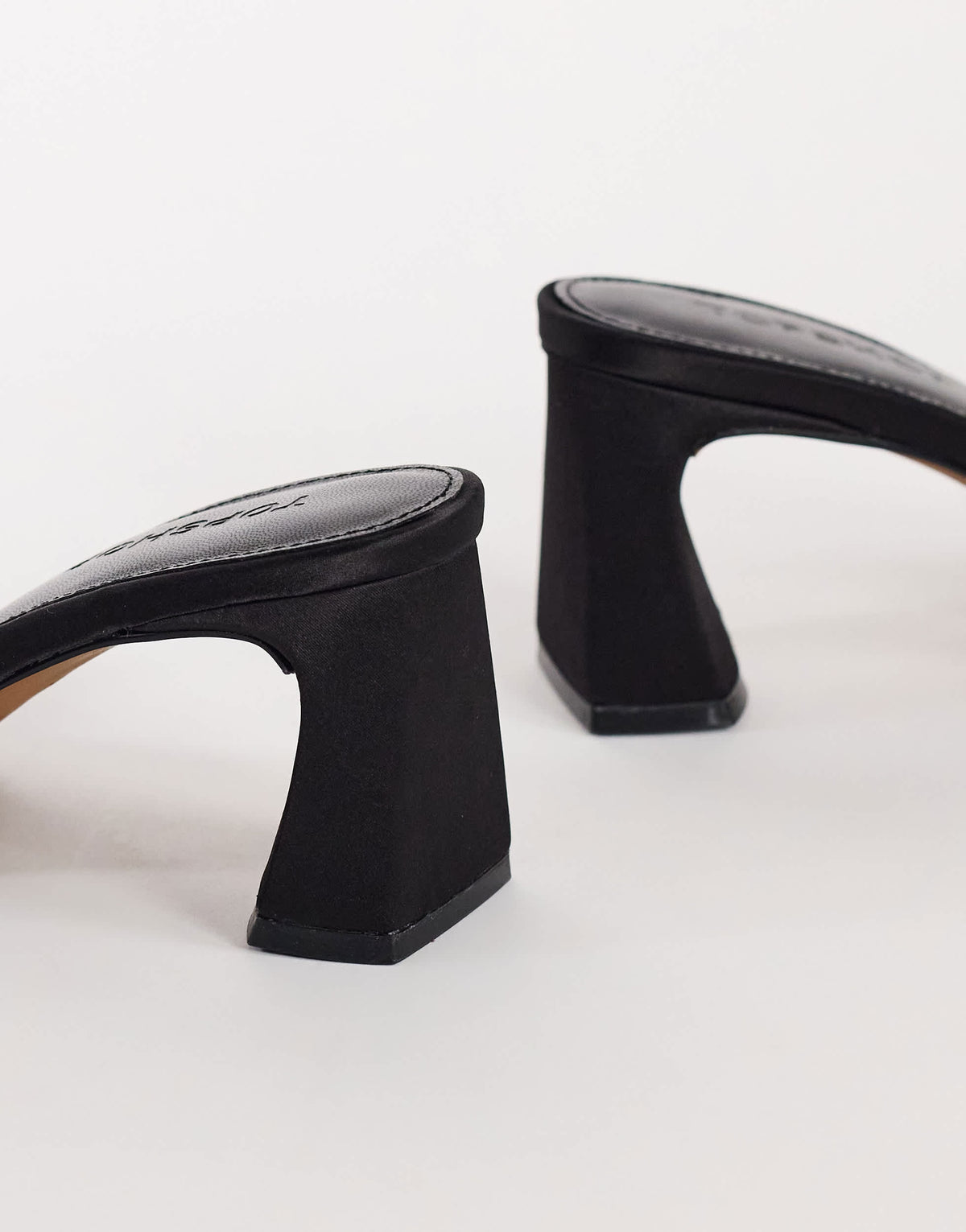 Topshop Nela mid heel mule in black