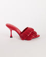 Topshop Wendy looped fringe heeled sandal in red