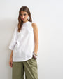 Topshop distorted cape top in ecru