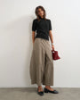 Topshop ovoid mid length trouser in brown check