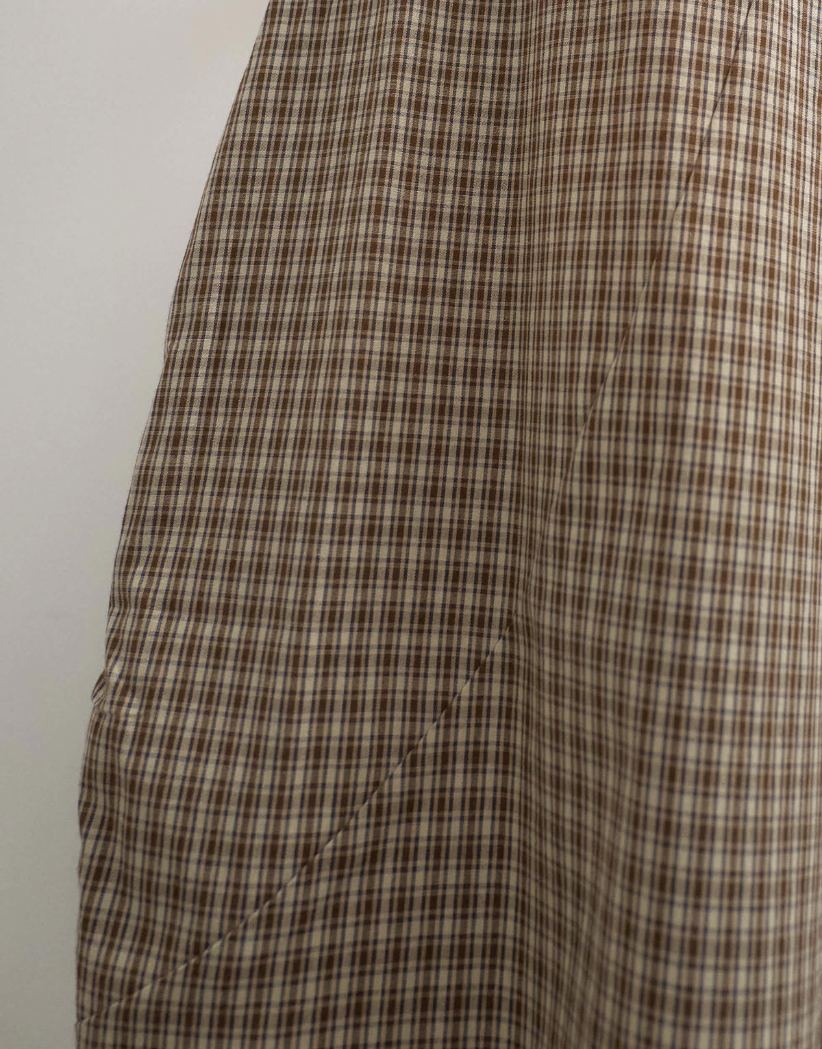 Topshop ovoid mid length trouser in brown check