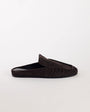 Topshop Brianna ruched mule loafer in chocolate