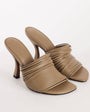 Topshop Wisteria strappy heeled mule in taupe