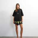 Topshop oversized drop shoulder tee in black