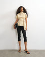 Topshop high rise capris jean in Black
