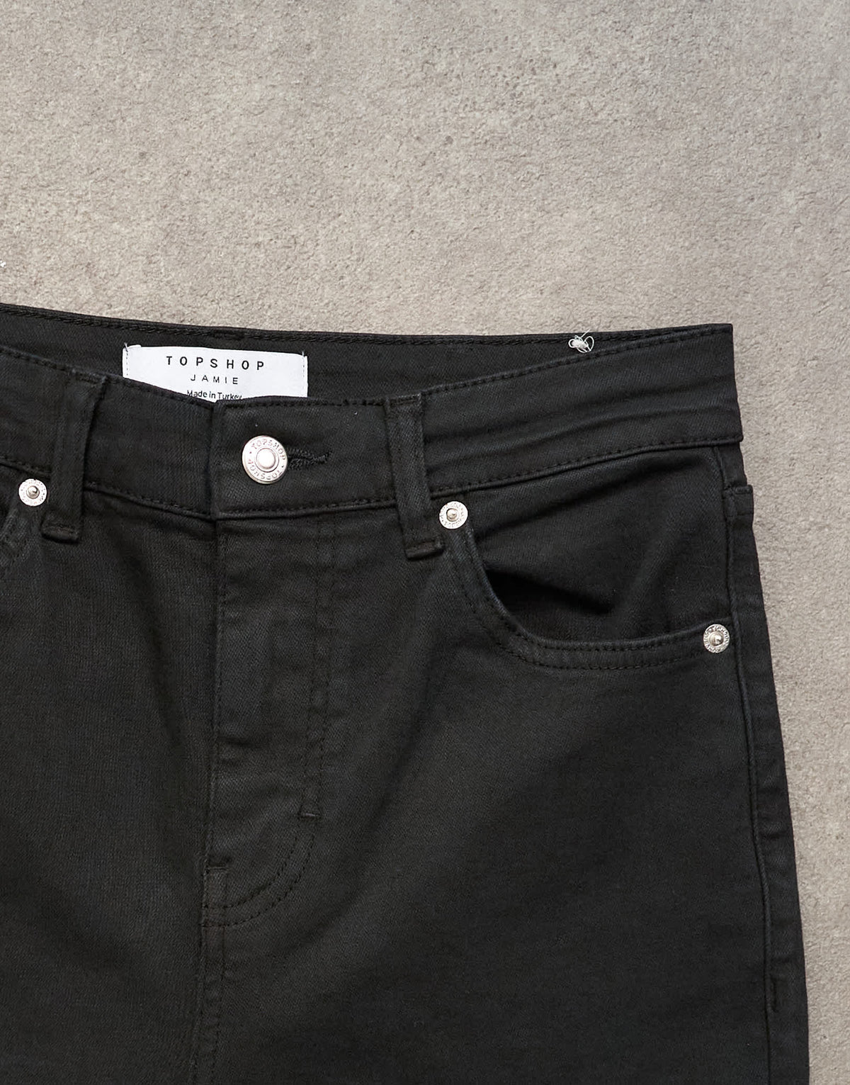 Topshop high rise capris jean in Black