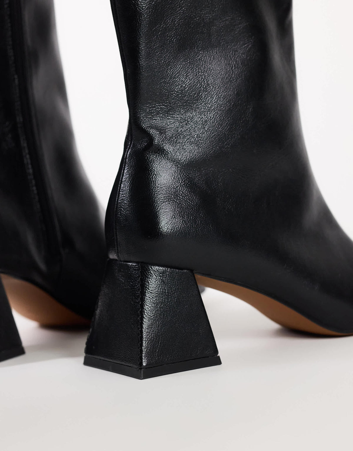 Topshop Kenton block heel ankle boot in black