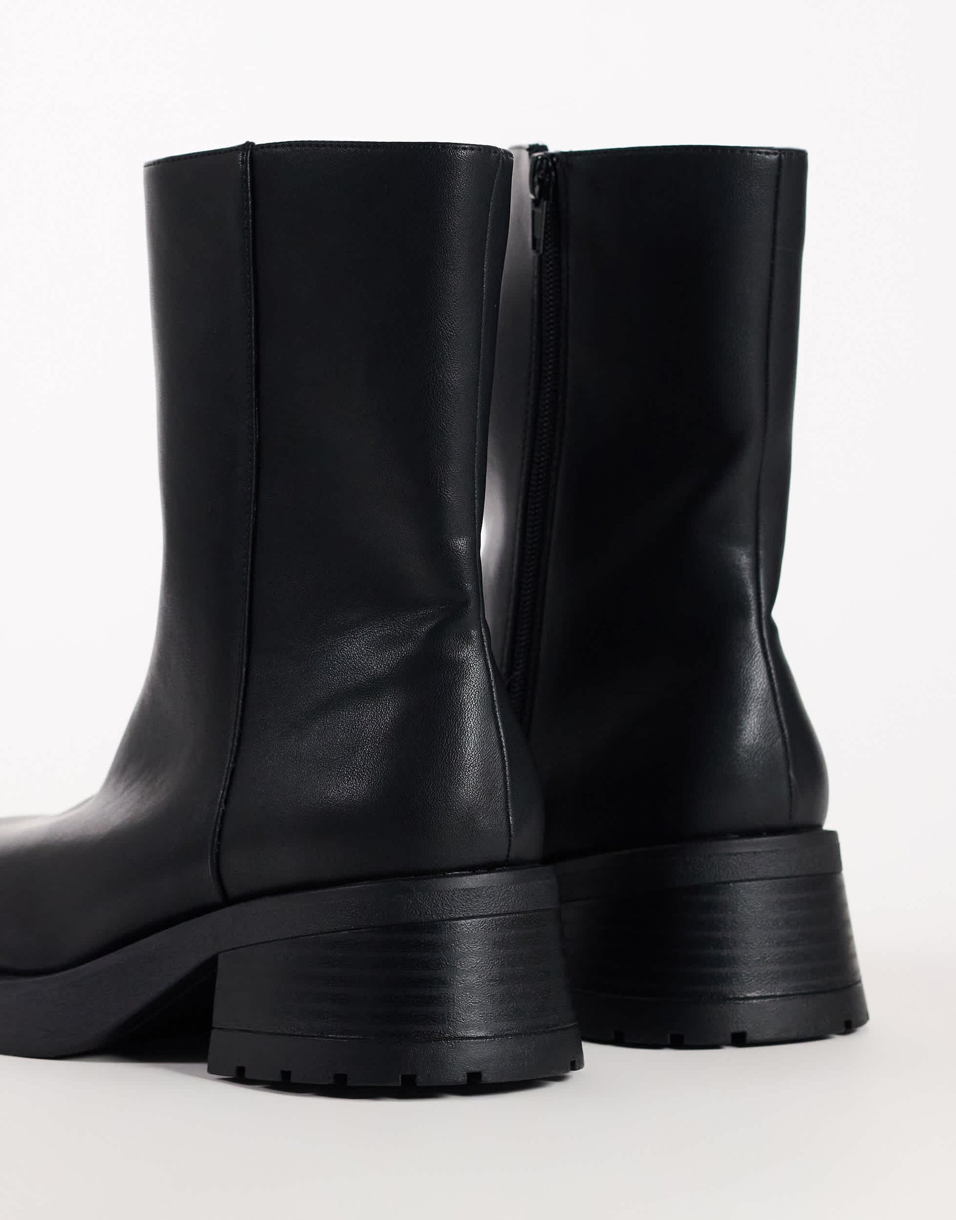 Topshop Lillian chunky ankle boot in black
